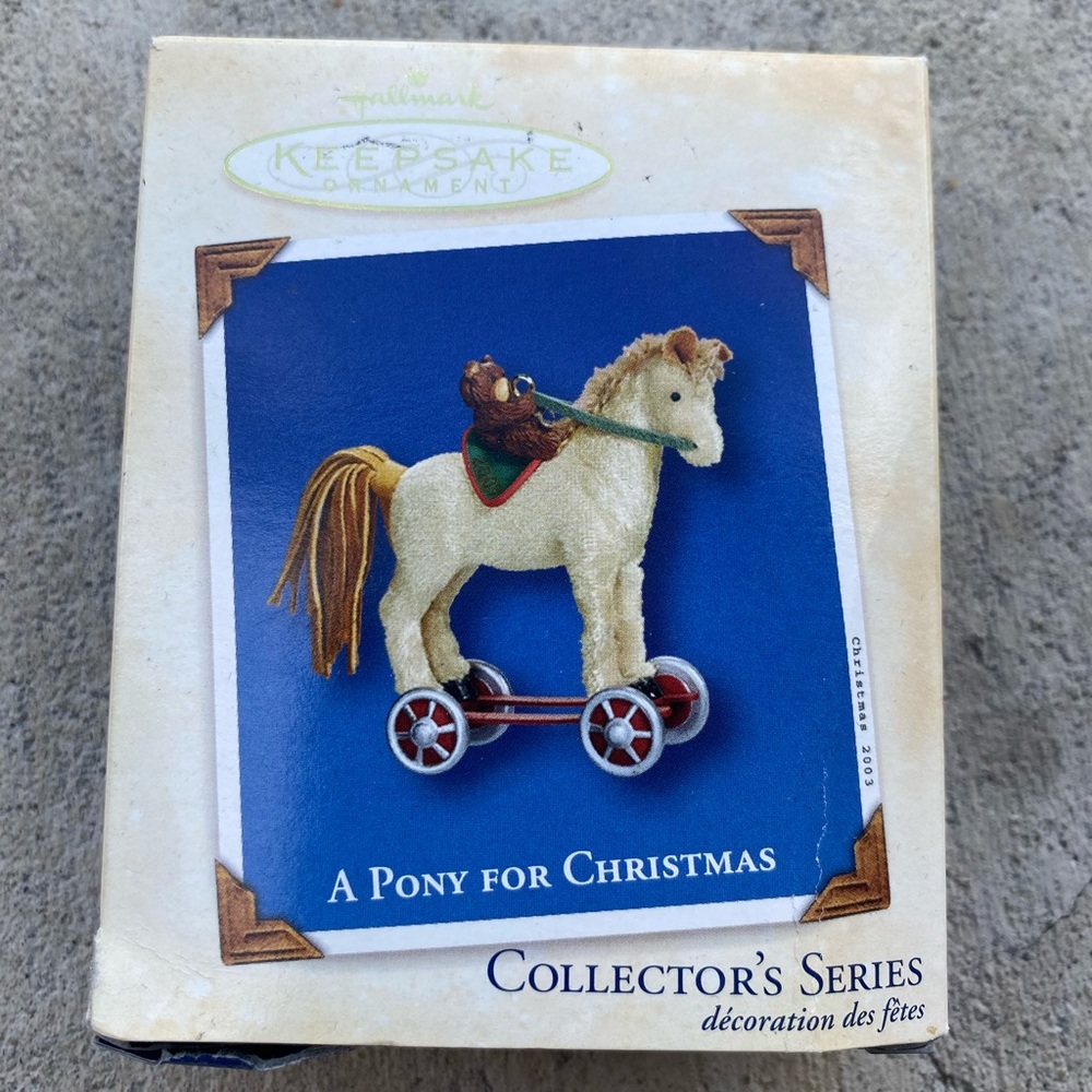 Hallmark Keepsake Holiday Collectors Series Christmas Pony Ornament Present Gift